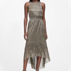 Banana Republic Metallic High-Low Dress